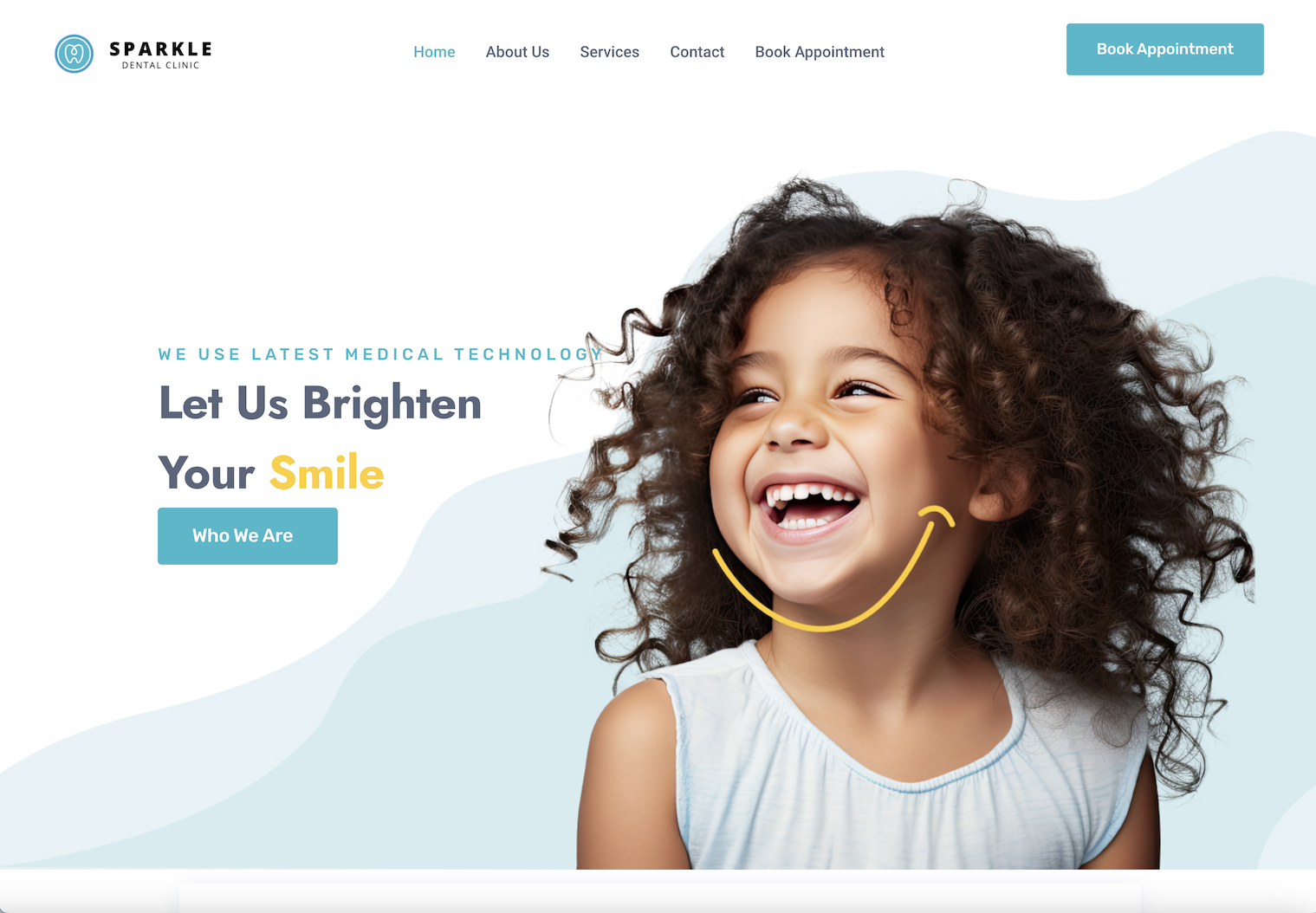 dentist site mock-up